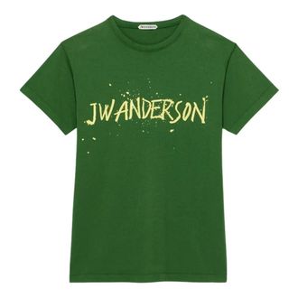 J.W.Anderson T-Shirts, male, Green, Size: S Circular T-shirt