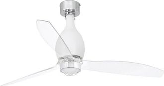 Netlighting MiniEterfan LED Matt White Transparent Ceiling Fan with DC Motor 3000K