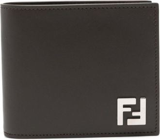 Fendi dark brown logo wallet