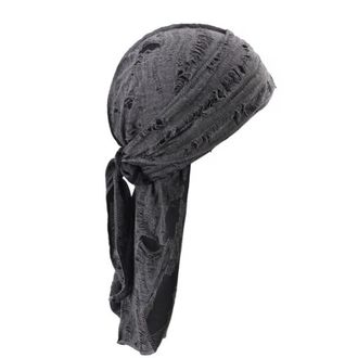 Generic Vintage Pirate Long Tail Durag Skull Cap Breathable Cotton Bandana Headwrap Cycling, Running Riding Halloween Theme Parties Punk Hiphop Style Hat Dark