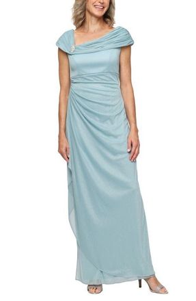 Alex Evenings Embellished L-Neck Gown in Ice Sage at Nordstrom, Size 12