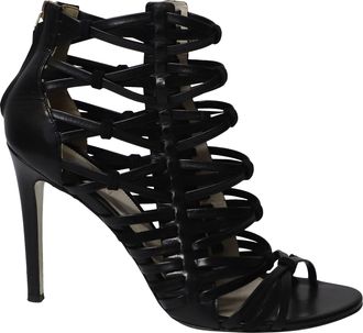 Jason Wu Cage Sandals in Black Leather