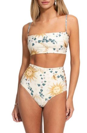 Agua Bendita Georgina Solstice Reversible Bikini Top in White at Nordstrom, Size Large