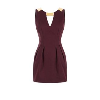 Elisabetta Franchi Dames, Jurken, Bruin, Maat: L Gabardine