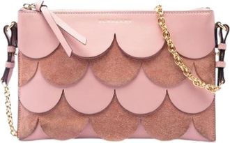 Burberry Pre-owned Suede Shoulder Bag - Dames - Vintage Schoudertas - Roze - ONE Size - Leer - Vintage
