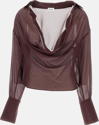 Andamane Maroon V-neck Top