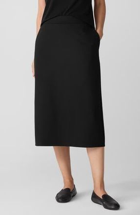 Eileen Fisher Pocket Midi Skirt in Black at Nordstrom Rack, Size Xx-Small