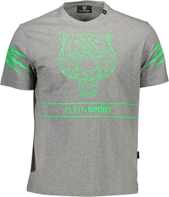 Plein Sport Grigio Cotton Men Mens T-Shirt