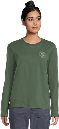 Fjällräven 1960 Logo T-Shirt Long Sleeve Womens Clothing Deep Patina : LG, Cotton