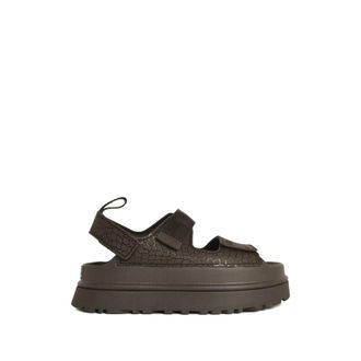 UGG Flat Sandals, female, Brown, Size: 10 US Shoes Ugg