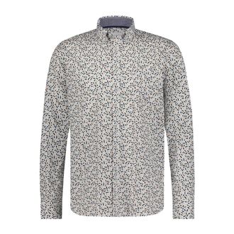 State of Art Overhemden, Heren, Veelkleurig, M, Katoen, Casual Crème Bedrukt Overhemd Winter Stijl