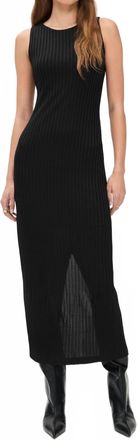 Rag & Bone Natalia Boatneck Midi Dress In Black