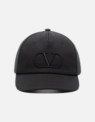 Valentino Mens VLOGO Signature Cap - Black - Size: 59