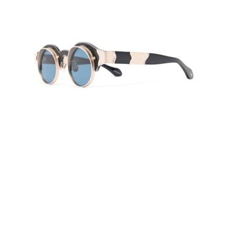 Matsuda 10605H Ronde Zonnebril - unisex - Accessoires - Geel - Maat: 43 MM Zijde