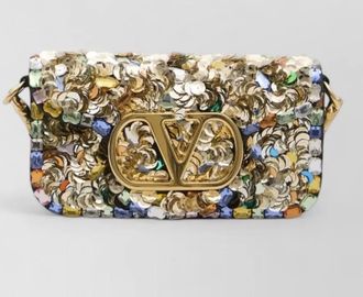 Valentino Garavani loc&ograve; small textile shoulder bag