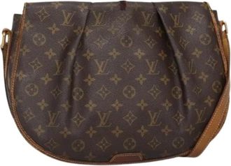 Louis Vuitton Tweedehands Canvas Louis Vuitton tassen - Dames - Vintage Schoudertas - Bruin - ONE Size - Vintage