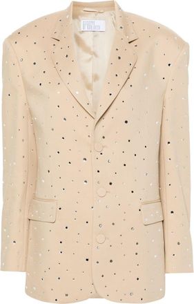Giuseppe Di Morabito rhinestone-embellished single-breasted blazer - women - Cotton/Elastane/Viscose/Polytetrafluoroethylene (PTFE)/Polyamide - 38