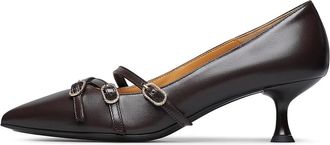 Loriblu Straped Pump - Dames - Pumps - Bruin - 36 EU - Leer - Schoenen