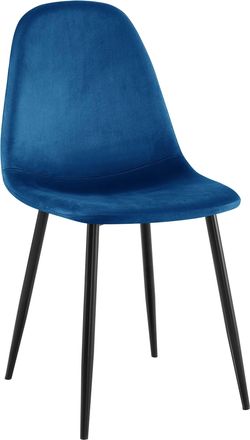 Clp Silla De Comedor Napier Azul Terciopelo
