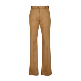 Alexander McQueen Klassieke Kameel Chino Broek - Heren - Wijde Broeken - Bruin - L - Katoen - Broeken