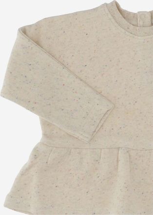 BONPOINT Girls Cotton Sweatshirt Beige Hoods & Sweatshirts