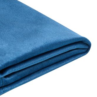 Beliani Beliani - Funda Extra&iacute;ble Terciopelo Azul Marino Para Cama 140 X 200 Cm Fitou