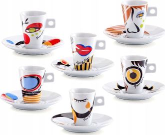ZELLER Juego De 12 Piezas Tazas De Expreso Porcelana Blanca