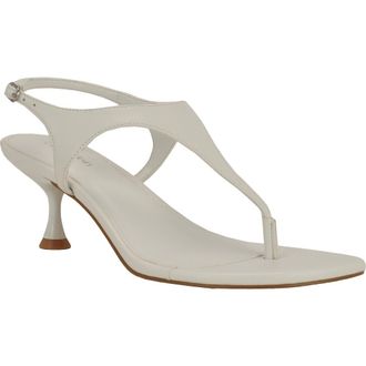 Calvin Klein Portia Ankle Strap Sandal in White at Nordstrom, Size 6.5