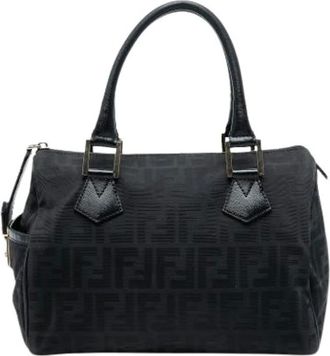 Fendi Pre-owned Handbags, female, Black, Size: ONE SIZE Pre-owned Boston Bag