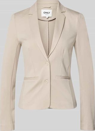 Only Taillierter Blazer aus Viskose-Mix Modell POPTRASH in Sand, Gr&ouml;&szlig;e XL