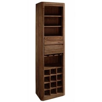 Massivmoebel24 Scaffale in legno di Shesham / Acacia 50x36x180 smoked cherry tinto toronto 149