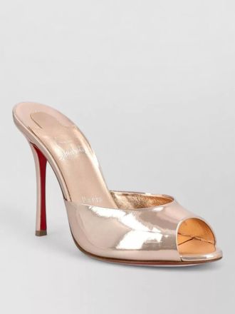 Christian Louboutin dolly leather mules peep toe sole