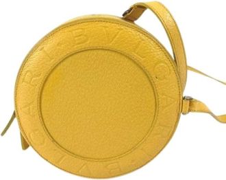 Bulgari Pre-owned Cross Body Bags, female, Yellow, Size: ONE SIZE Pre-owned Leather Shoulder Bag