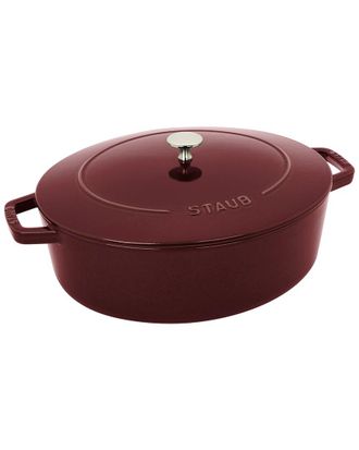 Staub Cast Iron 6.25Qt Grenadine Shallow Oval Dutch Oven
