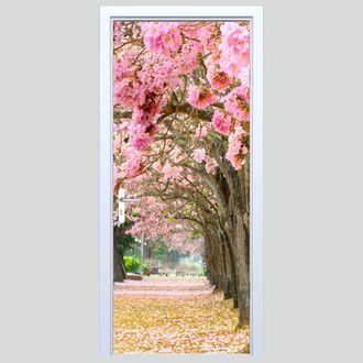 OEM Adhesivo De Tela Para Puerta Con Dise&ntilde;o De &Aacute;rbol Y Flores 335pd