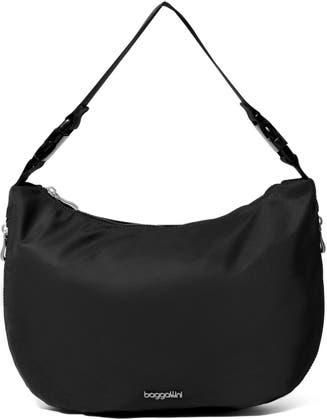 Baggallini Crescent Convertible Hobo in Black Twill at Nordstrom