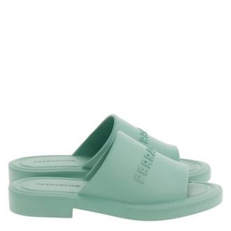 Ferragamo Giuneva Logo Embossed Slides, Size 7