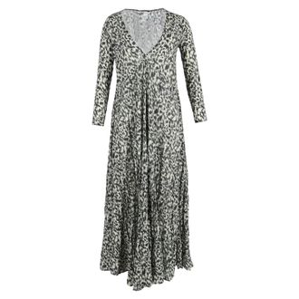 Zimmermann Printed Maxi Dress in Black and White Silk