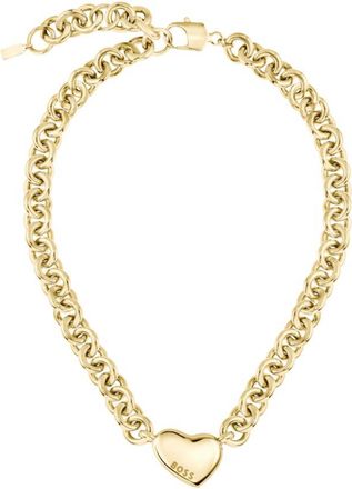 BOSS Gold-tone necklace with heart charm