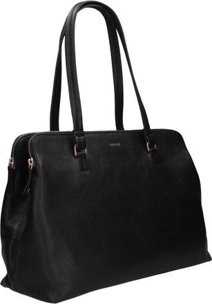 LouLou Essentiels Olivia Schoudertas - Dames - Tassen - Zwart - Maat: ONE Size Leer
