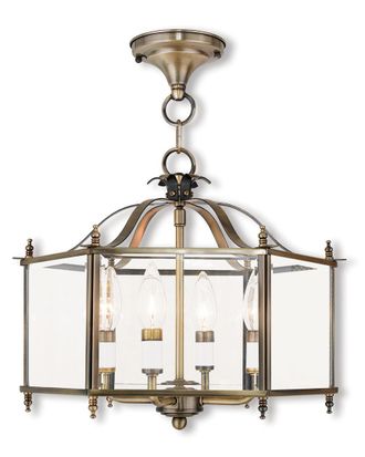 Livex Lighting Livex Livingston 4-Light Ab Chain Hang/Ceiling Mount