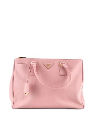 Prada Double Zip Lux Saffiano Leather Medium tote bag - Rosa