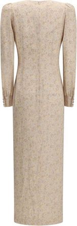 Alessandra Rich Womens Beige Silk Casual Dress