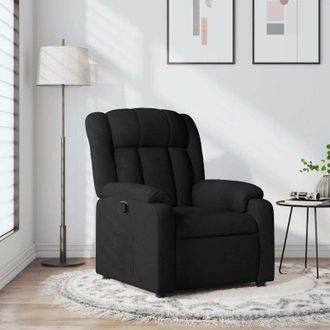 vidaXL Sill&oacute;n Reclinable De Tela Negra Vidaxl
