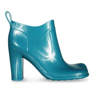 Bottega Veneta Heeled Boots, female, Blue, Size: 6 US Shine Rubber Boots