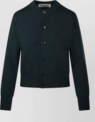 Ami wool round neck cardigan