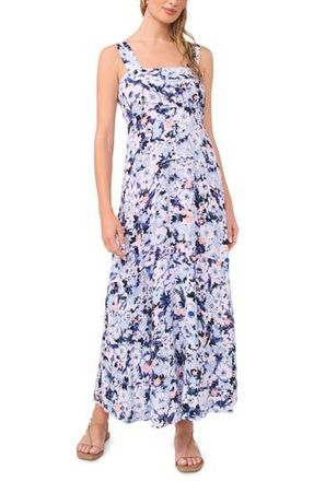 Vince Camuto Print Smocked Back Maxi Dress in Blue Shadow at Nordstrom Rack, Size Small