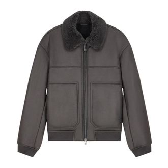 A|X Armani Exchange Chaqueta Bomber con Cuello de Borrego - Jackets - Hombre - Marr&oacute;n - 2XL