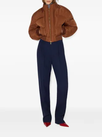 Elisabetta Franchi Quilted Down Down Jacket - Cognac