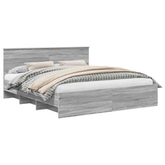 vidaXL Struttura Del Letto Con Testiera Grigio Sonoma 180 X 200 Cm Vidaxl